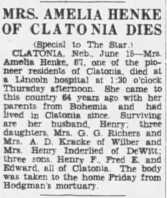 Clipping from The Lincoln Star